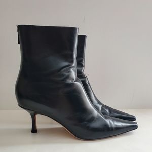 JIMMY CHOO Tulip Kid Black Leather Ankle Booties